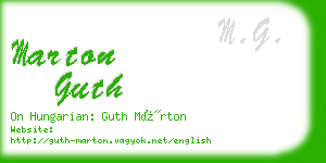 marton guth business card
